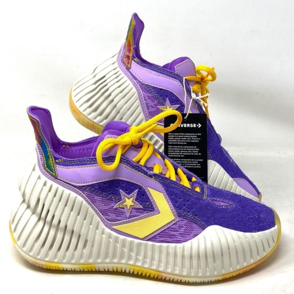 Converse BB Prototype CX Basketball Violet Mesh Suede Mid Sneakers Women A03695C